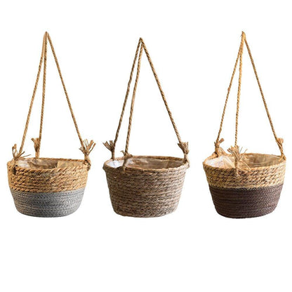 Jute Rope Hanging Planter Basket, 7.9 in, view 9
