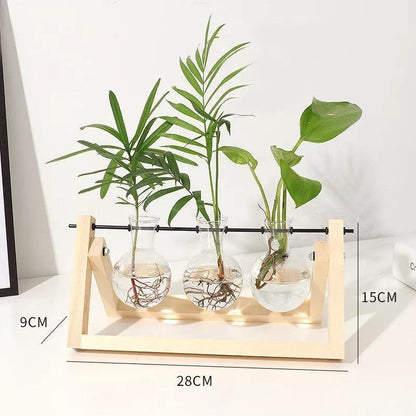 A Frame Wood Stand Propagation Vase, One to Three Bulbs, view 15