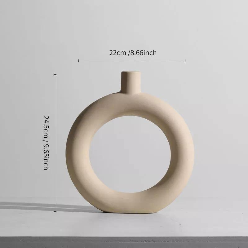 Matte Beige Ceramic Vase, 12 Sculptural Styles, view 23