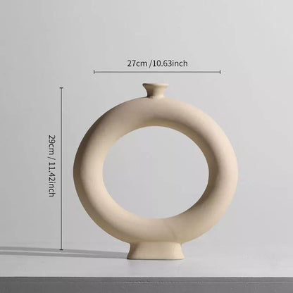 Matte Beige Ceramic Vase, 12 Sculptural Styles, view 21
