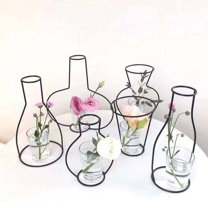 Minimal Iron Wire Vase Stand, Eight Styles, view 7