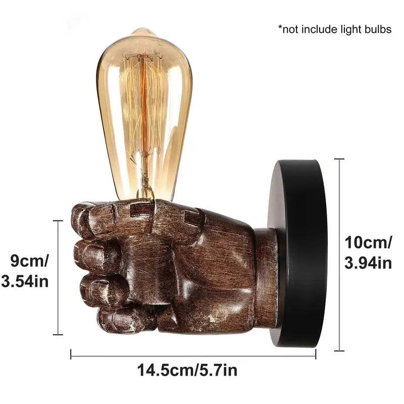 Industrial Fist Wall Lamp, Left or Right Hand, view 4