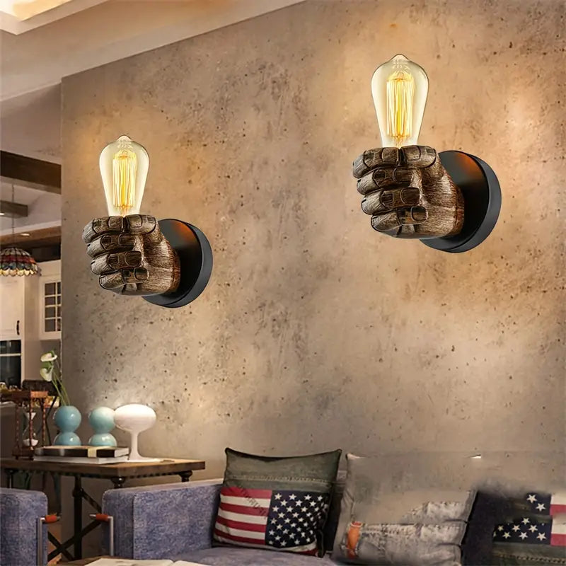 Industrial Fist Wall Lamp, Left or Right Hand, view 2