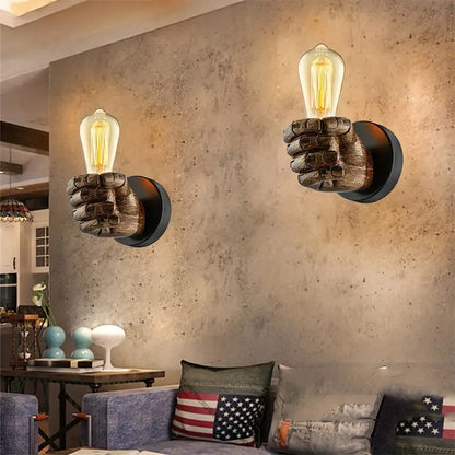 Industrial Fist Wall Lamp, Left or Right Hand, view 2