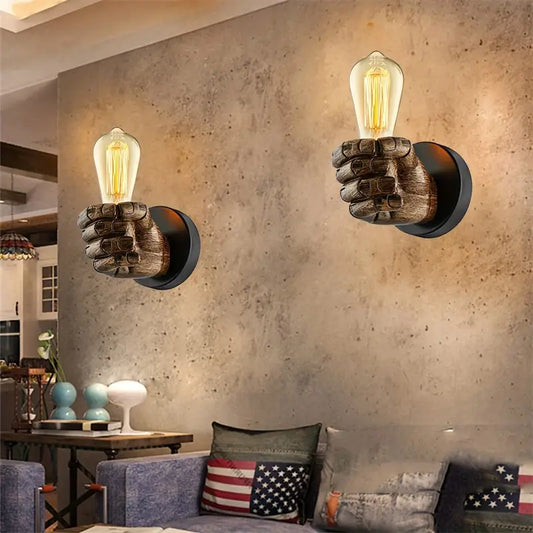 Industrial Fist Wall Lamp, Left or Right Hand, view 2
