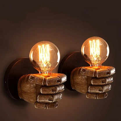 Industrial Fist Wall Lamp, Left or Right Hand, view 3