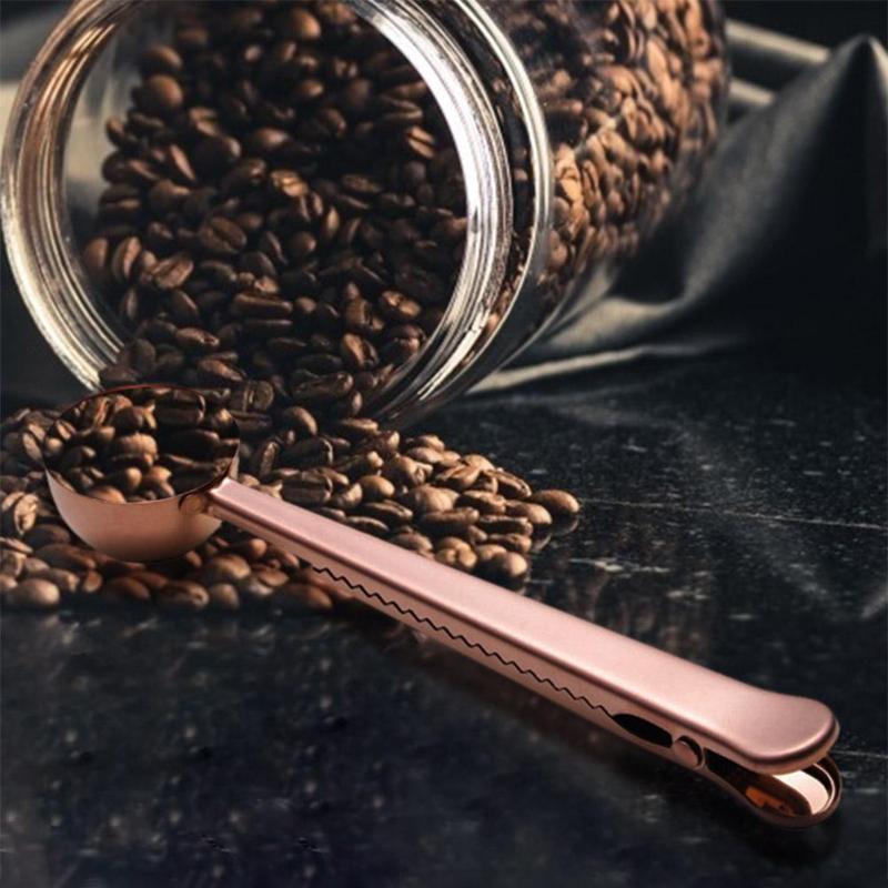 Stainless Steel Coffee Scoop with Bag Clip Handle, view 6
