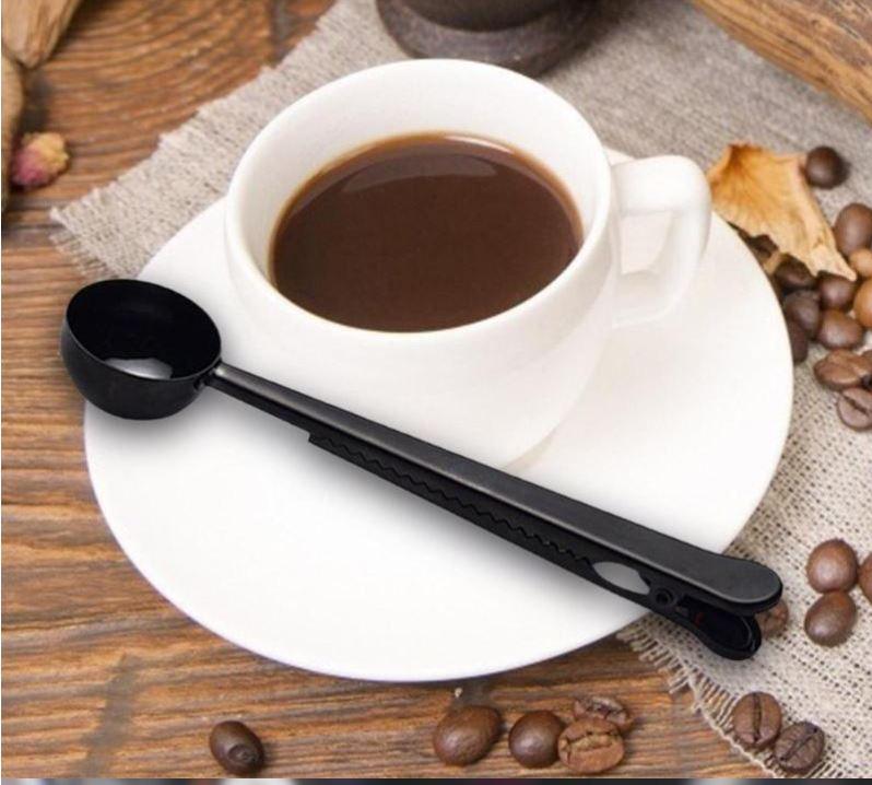 Stainless Steel Coffee Scoop with Bag Clip Handle, view 4