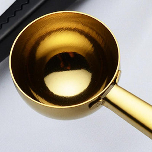 Stainless Steel Coffee Scoop with Bag Clip Handle, view 2