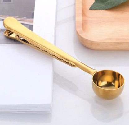 Stainless Steel Coffee Scoop with Bag Clip Handle, view 9