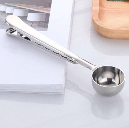 Stainless Steel Coffee Scoop with Bag Clip Handle, view 8