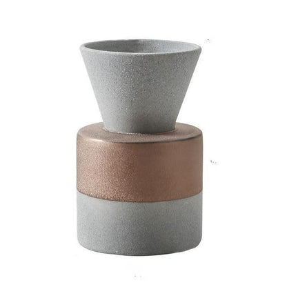 Ceramic Vessel Vase in Cylinder and Ball Shapes, view 7