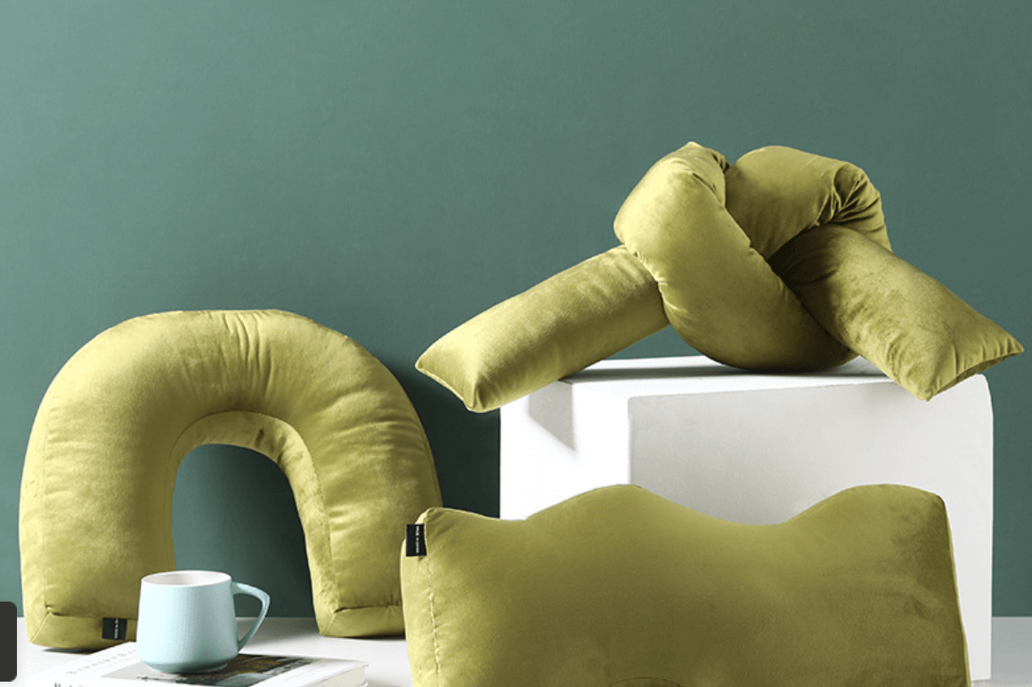 Velvet Retro Shape Cushions: U, Wave and Knot Strip, view 4