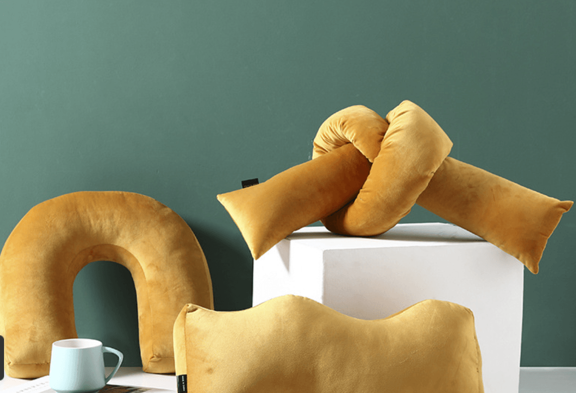 Velvet Retro Shape Cushions: U, Wave and Knot Strip, view 5