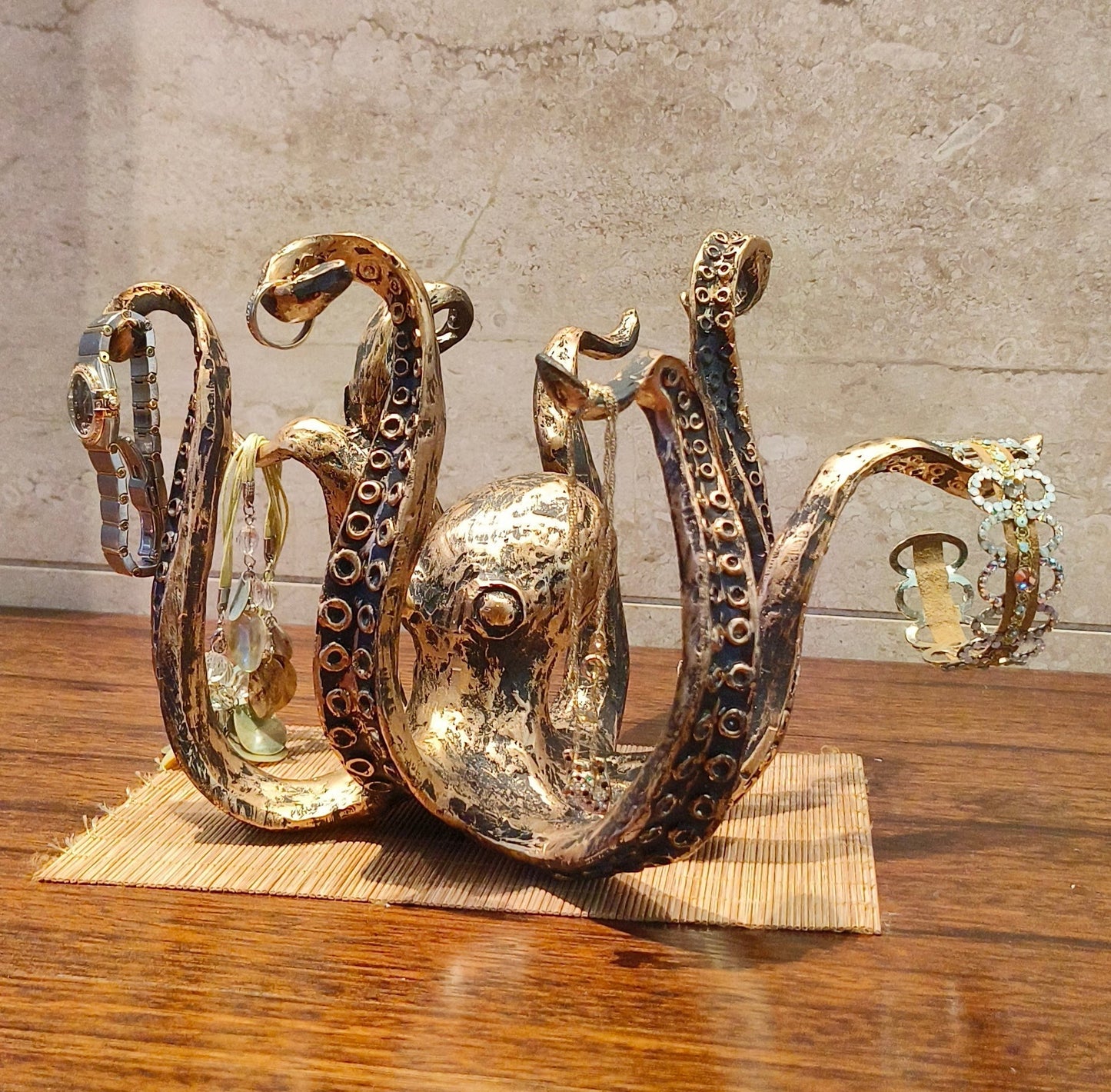 Octopus Mug Holder in Cast Resin, Holds 8 Mugs, view 5
