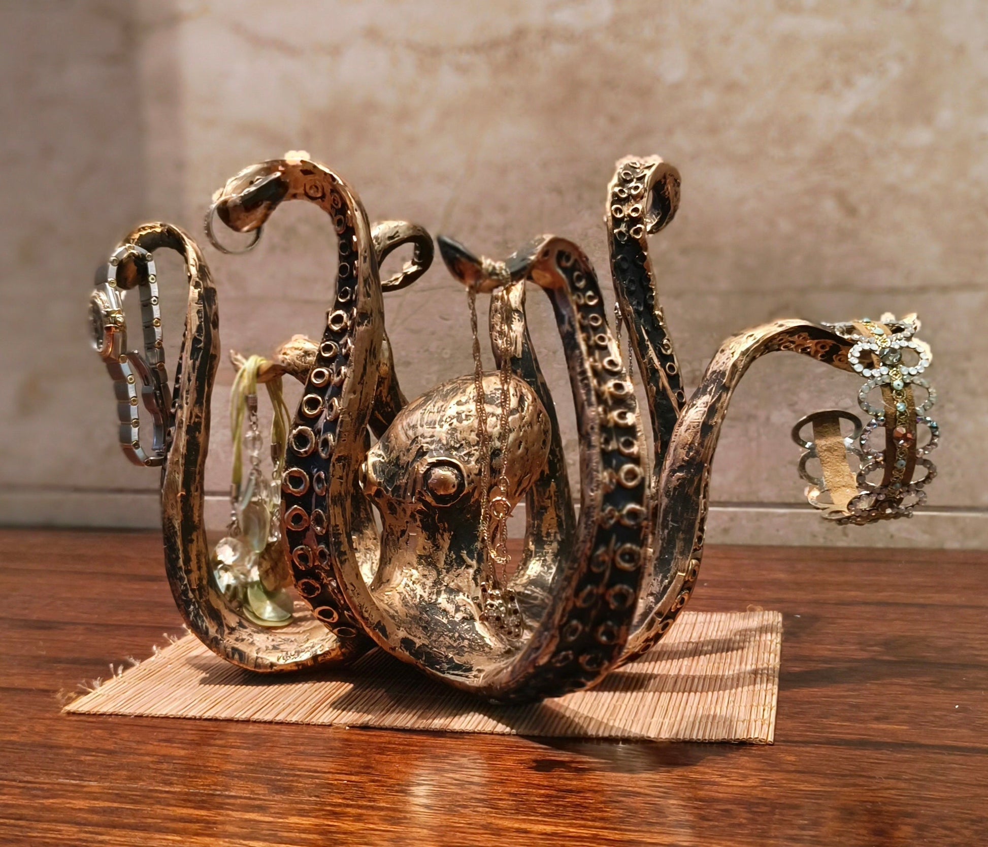 Octopus Mug Holder in Cast Resin, Holds 8 Mugs, view 6