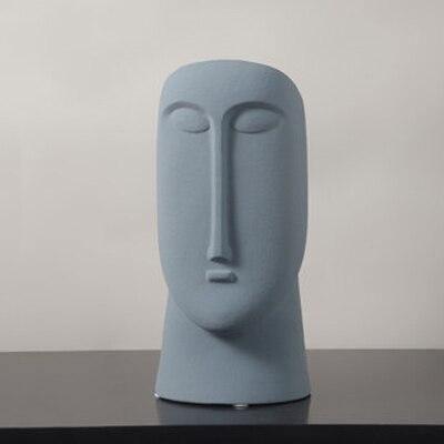 Abstract Face Ceramic Vase in Three Sizes, view 10