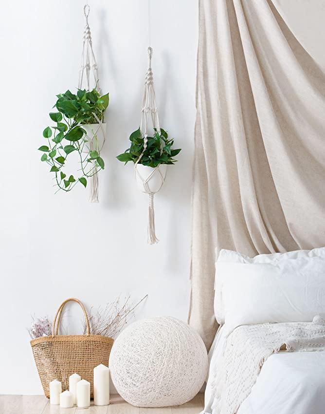 Macrame Plant Hangers, Set of 4, view 4