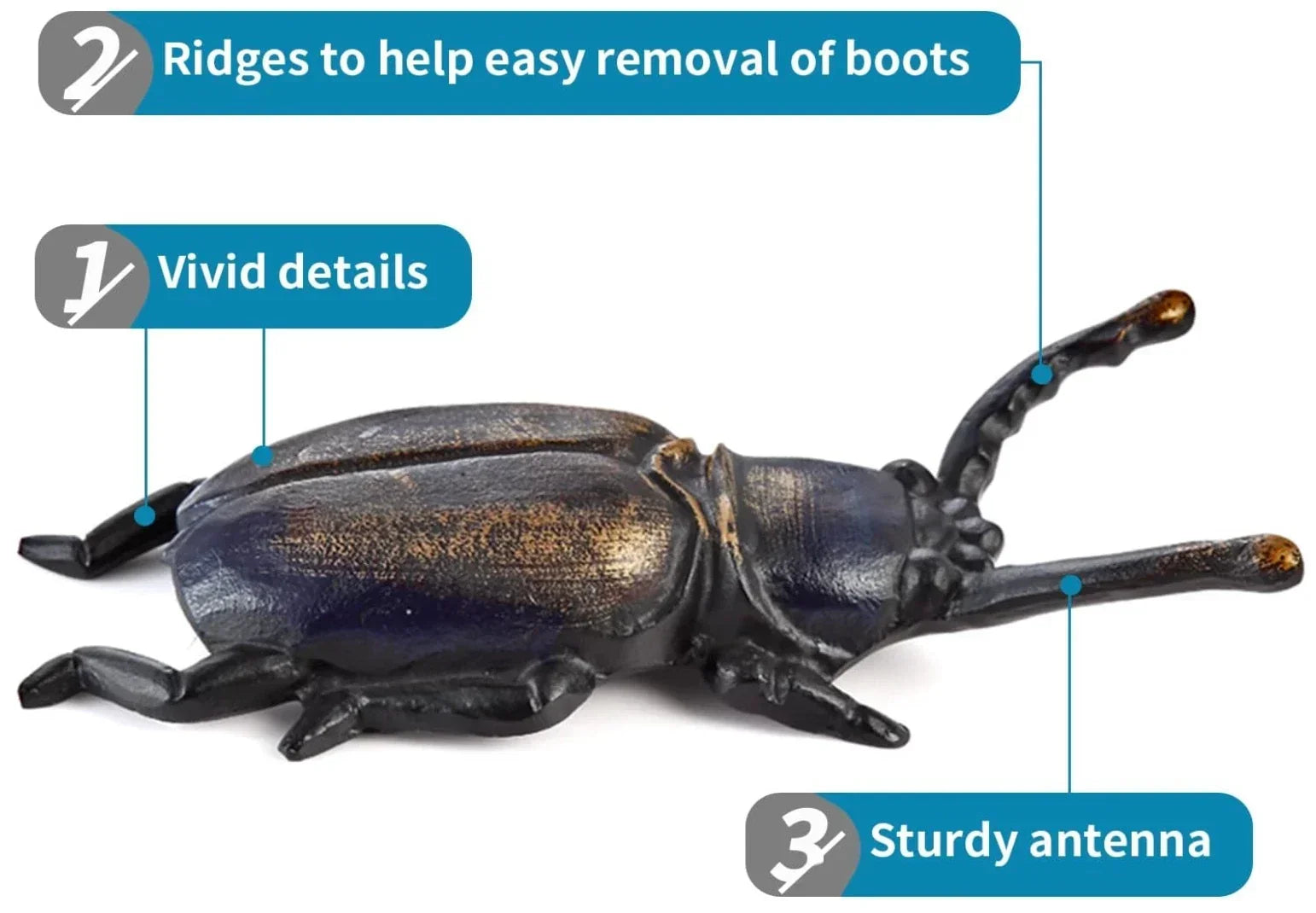 Cast Iron Beetle Boot Jack for the Entryway, view 3