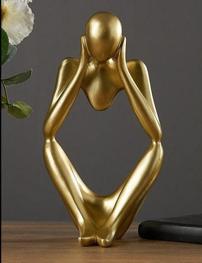 Abstract Thinker Resin Figurine, 5.1 in Tall, view 12