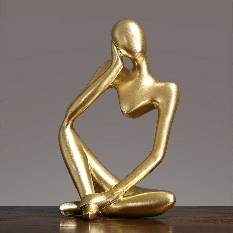 Abstract Thinker Resin Figurine, 5.1 in Tall, view 21