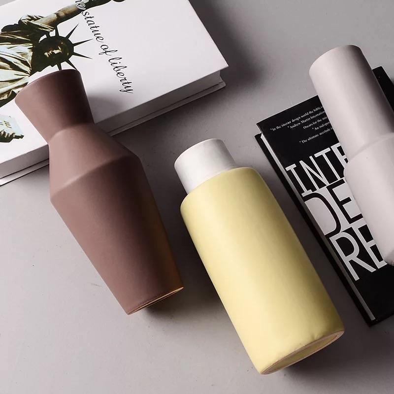 Matte Ceramic Decorative Vase in Five Modern Shapes, view 5