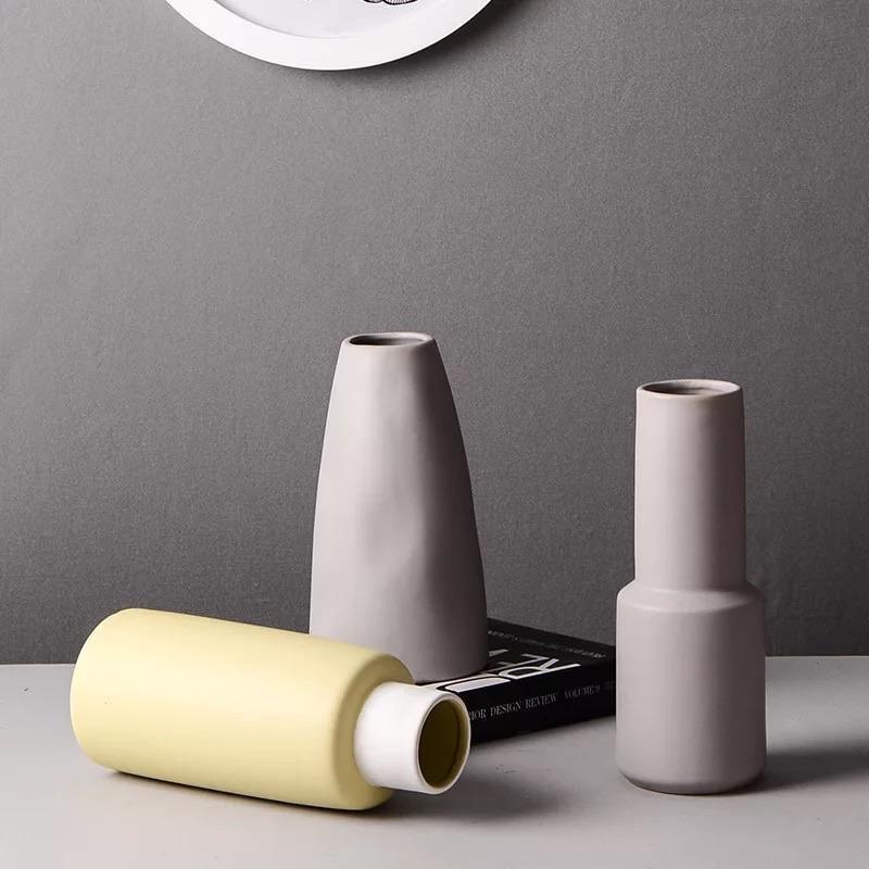 Matte Ceramic Decorative Vase in Five Modern Shapes, view 6