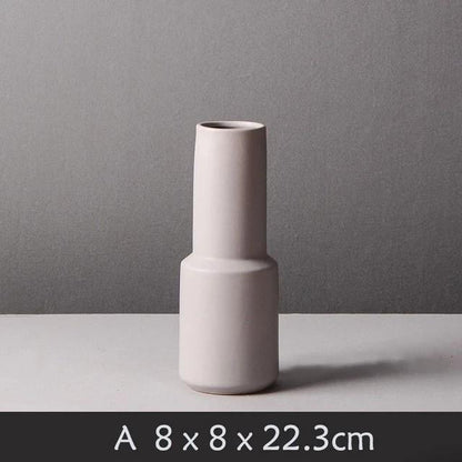 Matte Ceramic Decorative Vase in Five Modern Shapes, view 7