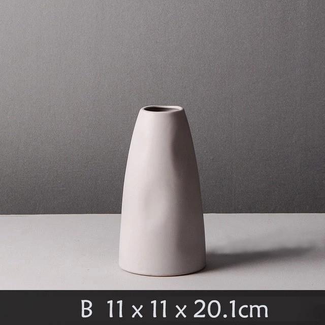 Matte Ceramic Decorative Vase in Five Modern Shapes, view 8