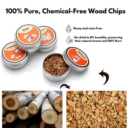 Cocktail Smoker Kit with Wood Chips, Beech or Walnut, view 5