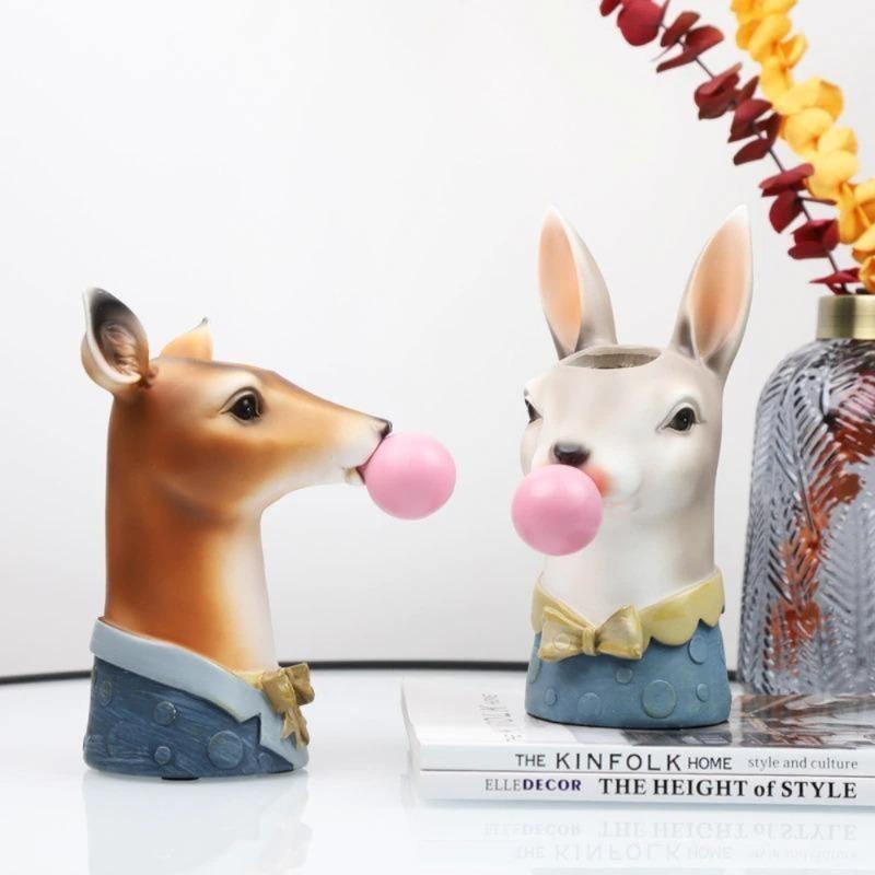 Bubblegum Animal Bust Vase in Five Styles, view 17