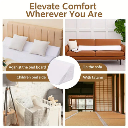 Headboard Gap Filler Wedge Pillow with Side Pockets, view 7