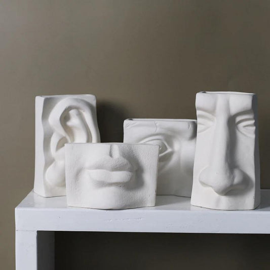 Resin Face Vase, Eye, Ear, Nose or Mouth Shape