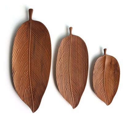 Black Walnut Leaf Serving Trays, Three Sizes, view 9