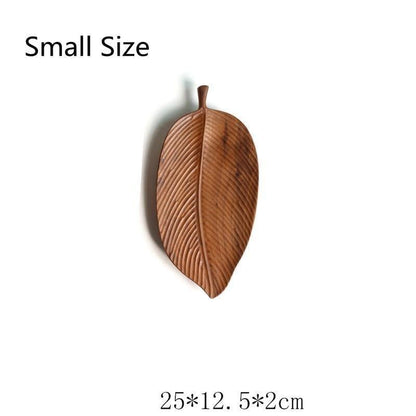 Black Walnut Leaf Serving Trays, Three Sizes, view 8