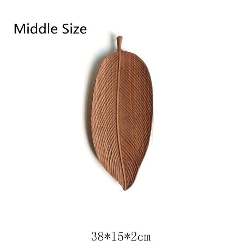 Black Walnut Leaf Serving Trays, Three Sizes, view 15