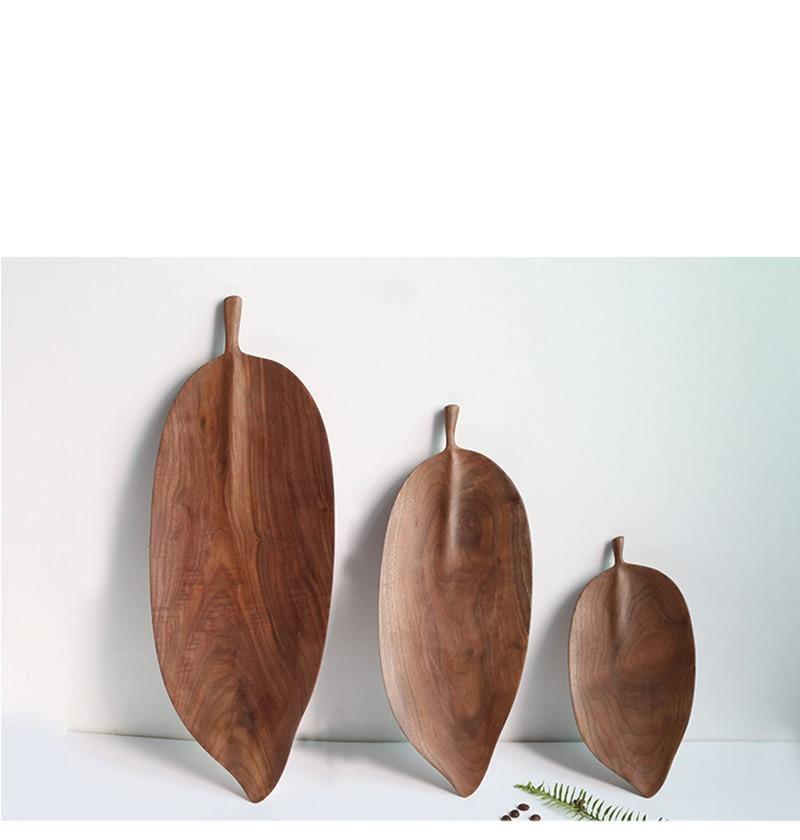 Black Walnut Leaf Serving Trays, Three Sizes, view 13