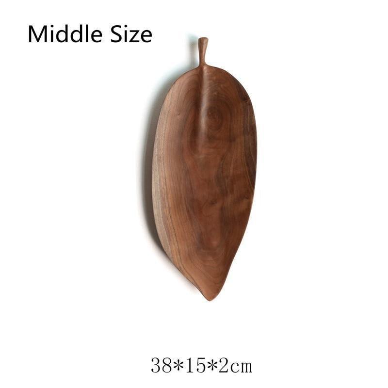 Black Walnut Leaf Serving Trays, Three Sizes, view 16