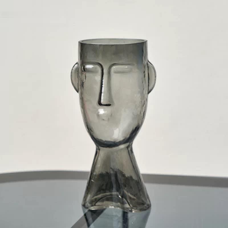 Handblown Glass Face Vase, Small 9.3 in or Large 12.5 in, view 8