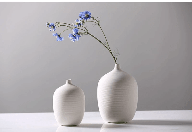 Ceramic Stoneware Bud Vase with Matte Bisque Finish, view 11