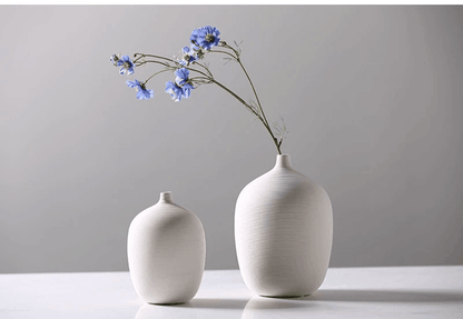 Ceramic Stoneware Bud Vase with Matte Bisque Finish, view 11