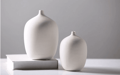 Ceramic Stoneware Bud Vase with Matte Bisque Finish, view 8