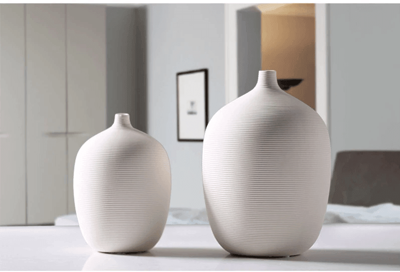 Ceramic Stoneware Bud Vase with Matte Bisque Finish, view 5