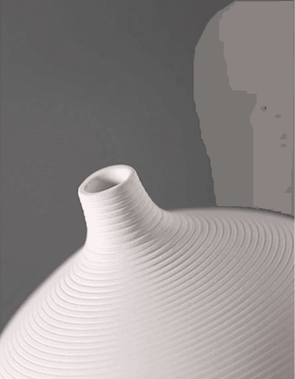 Ceramic Stoneware Bud Vase with Matte Bisque Finish, view 4