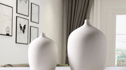 Ceramic Stoneware Bud Vase with Matte Bisque Finish, view 6