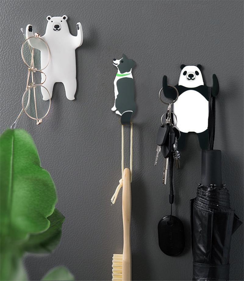 Adhesive Animal Tail Hooks for Fridge or Wall, view 3