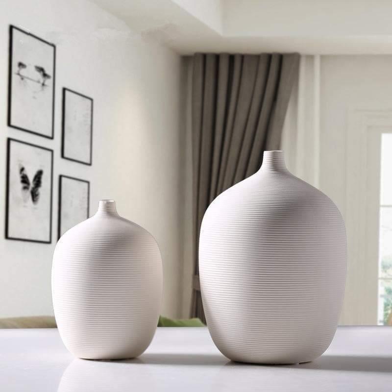 Ceramic Stoneware Bud Vase with Matte Bisque Finish, view 2