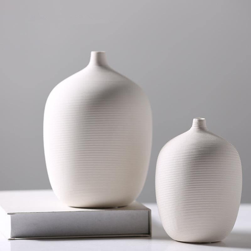 Ceramic Stoneware Bud Vase with Matte Bisque Finish, view 7