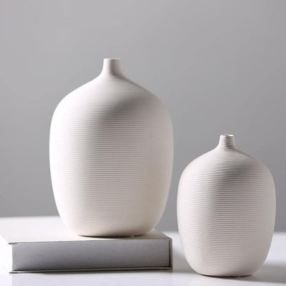 Ceramic Stoneware Bud Vase with Matte Bisque Finish, view 7