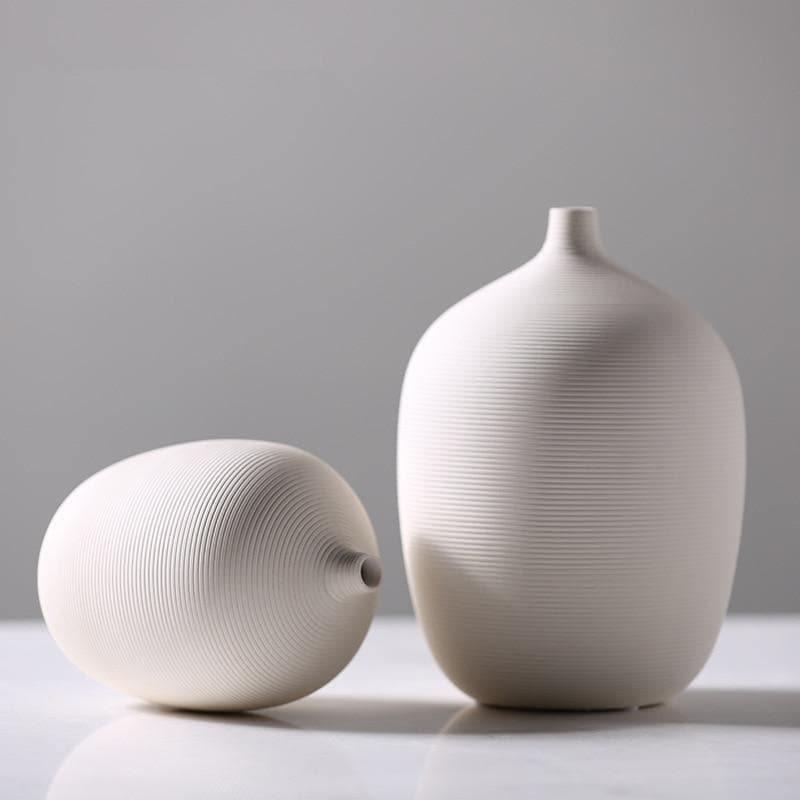 Ceramic Stoneware Bud Vase with Matte Bisque Finish, view 10